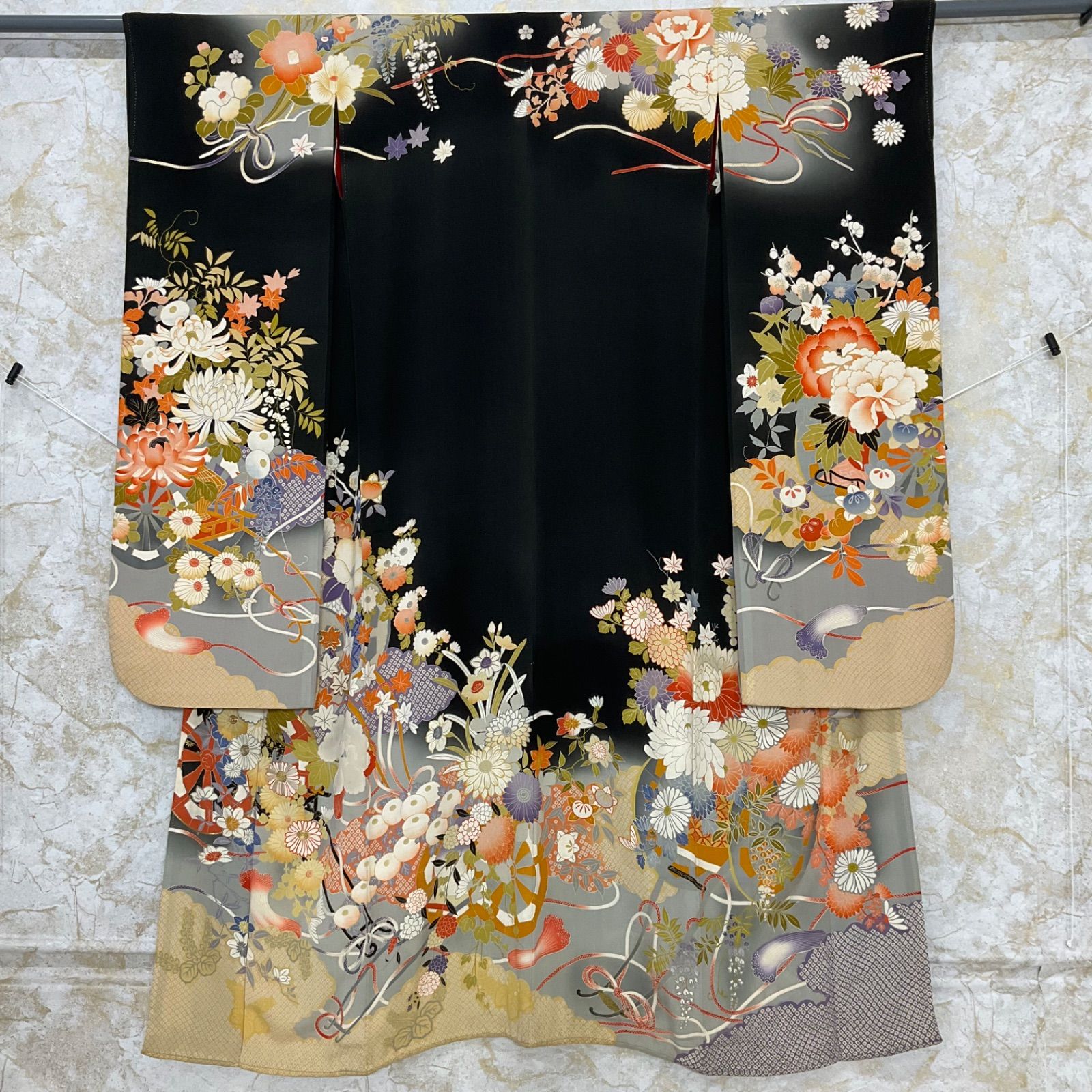 kimono+one◇kimonoarisa◇アンティーク振袖◇ふき綿仕立て◇正絹◇袷