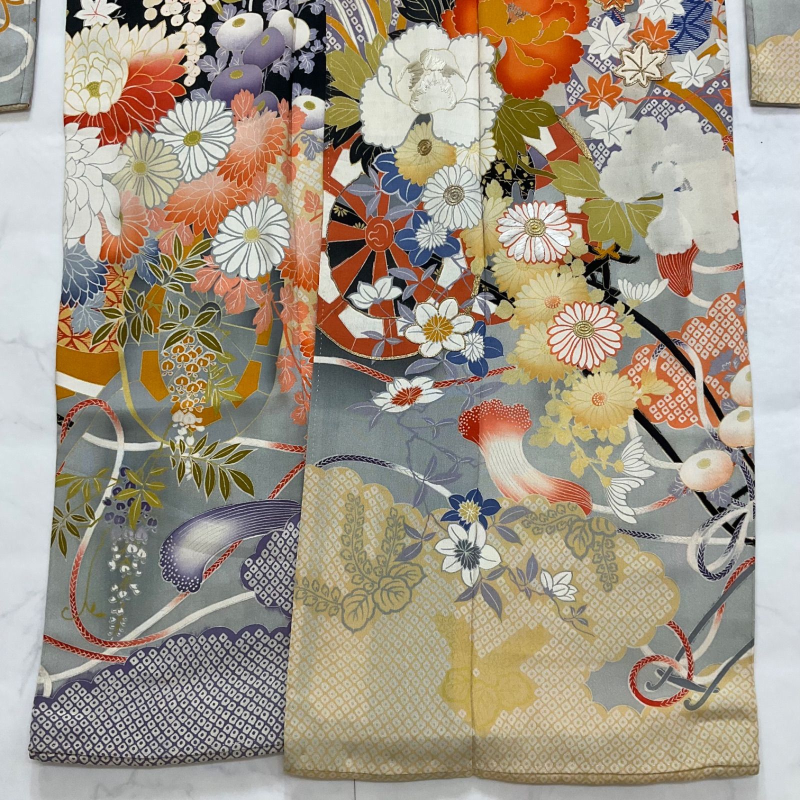 kimono+one◇kimonoarisa◇アンティーク振袖◇ふき綿仕立て◇正絹◇袷