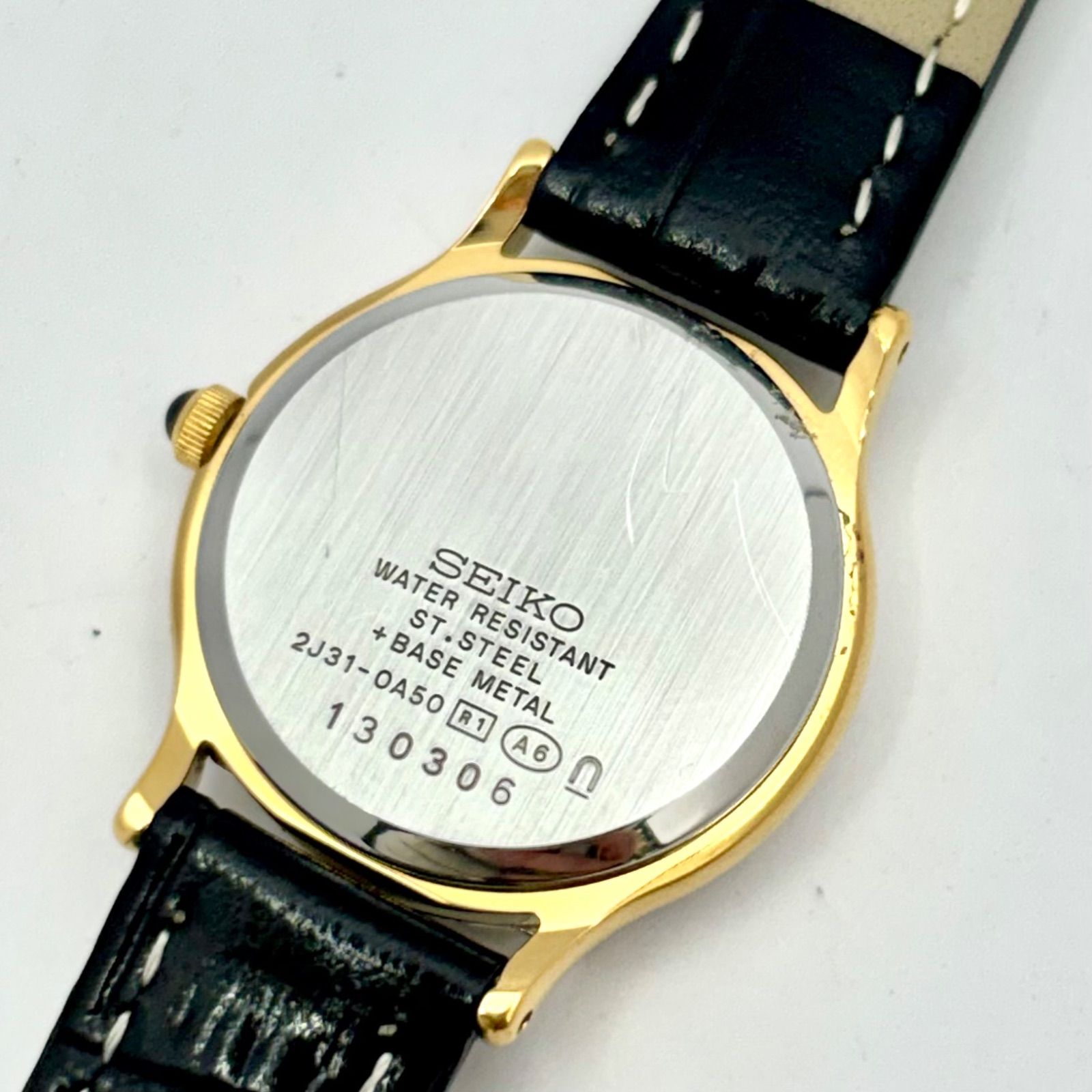 外観美品/新品電池】SEIKO セイコー EXCELINE エクセリーヌ シェル