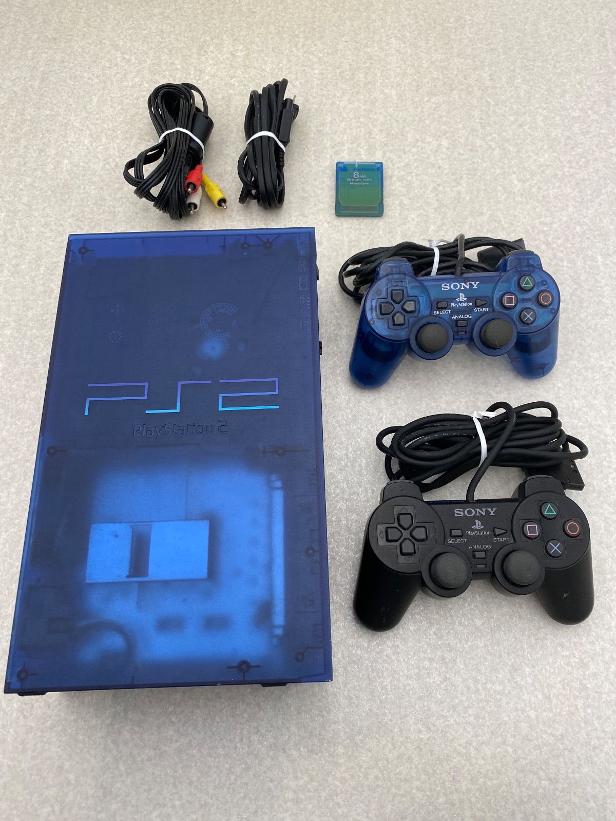 PlayStation 2 本体 オーシャン・ブルー（SCPH-37000）動作品 