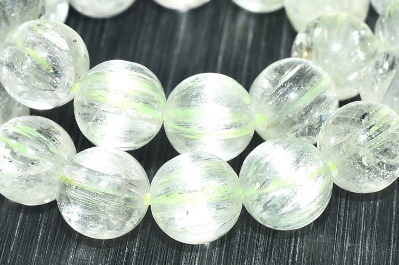 品質　ヒデナイトブレスレット 透明感＆キャッツアイ効果　クンツァイト　2-6 品質 ヒデナイトブレスレット 透明感＆キャッツアイ効果 クンツァイト