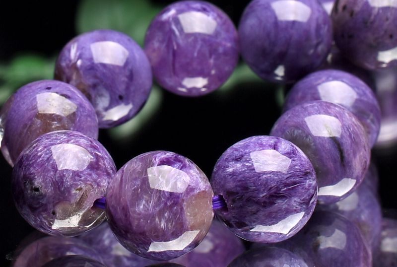 1点物】シリカ共生◇高発色 チャロアイト 10mm ブレスレット