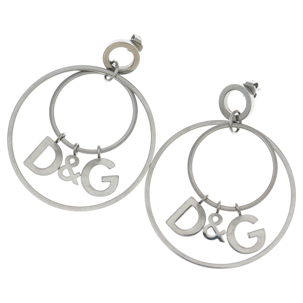 D&G ロゴ フープピアス DOLCE & GABBANA (ドルチェアンドガッバーナ) サークルロゴ フープ