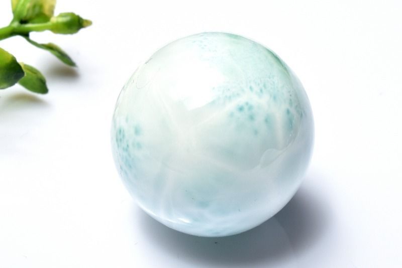 1点物】大珠◇三大ヒーリング ラリマー 26mm 丸玉(台座付き) スフィア