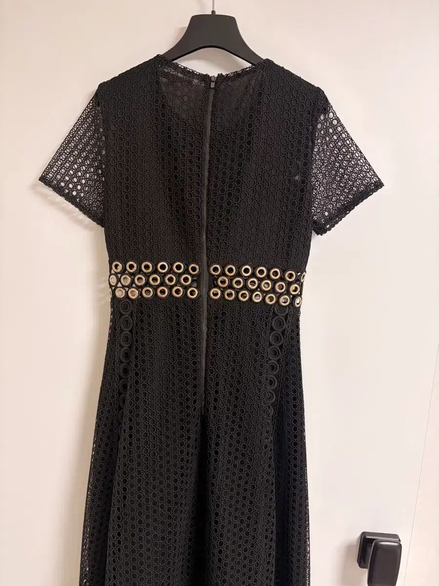 マージュ ブラック エンブロイダリー レース ロング ONE PIECE 2 ほぼ 長袖 七分袖 その他