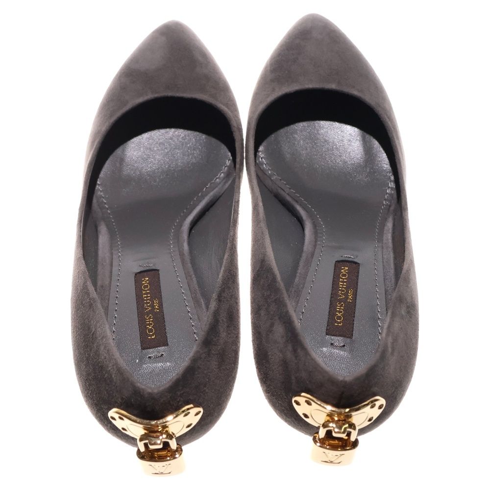 LOUIS VUITTON (ルイヴィトン) スウェード ヒールパンプス グレー