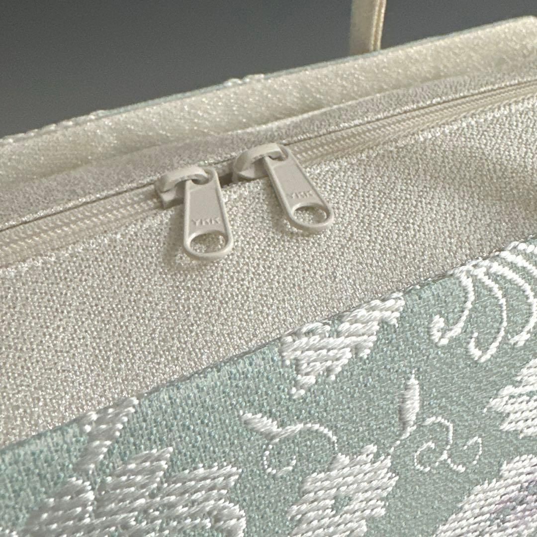 新品未使用品 京都 西陣織 弥栄織物 正絹帯地使用 利休バッグ 25128