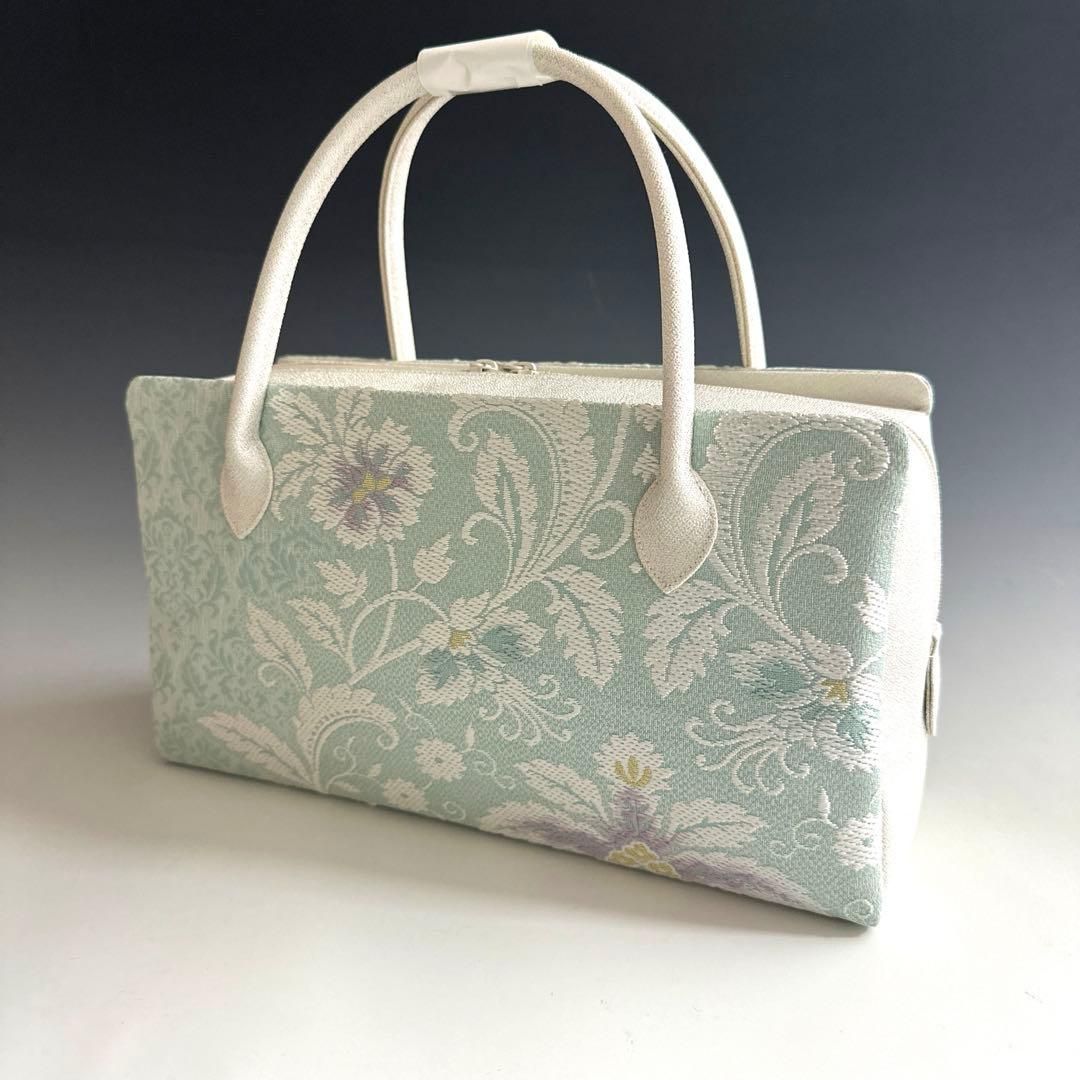 新品未使用品　京都 西陣織　弥栄織物　　　正絹帯地使用　利休バッグ　251213 新品未使用品 京都 西陣織 弥栄織物 正絹帯地使用 利休バッグ 25128