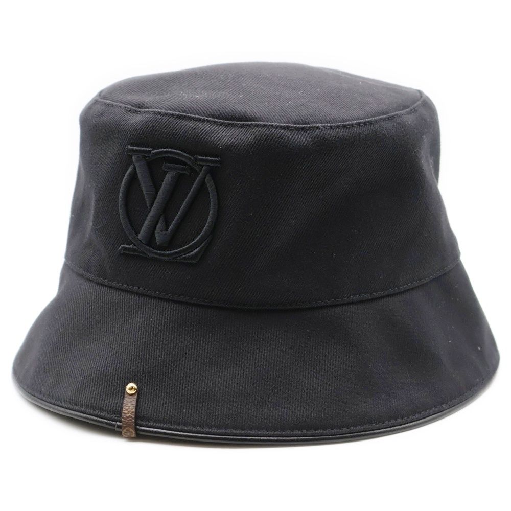 LOUIS VUITTON (ルイヴィトン) シャポー LV シティー ロゴ刺繍 レザー