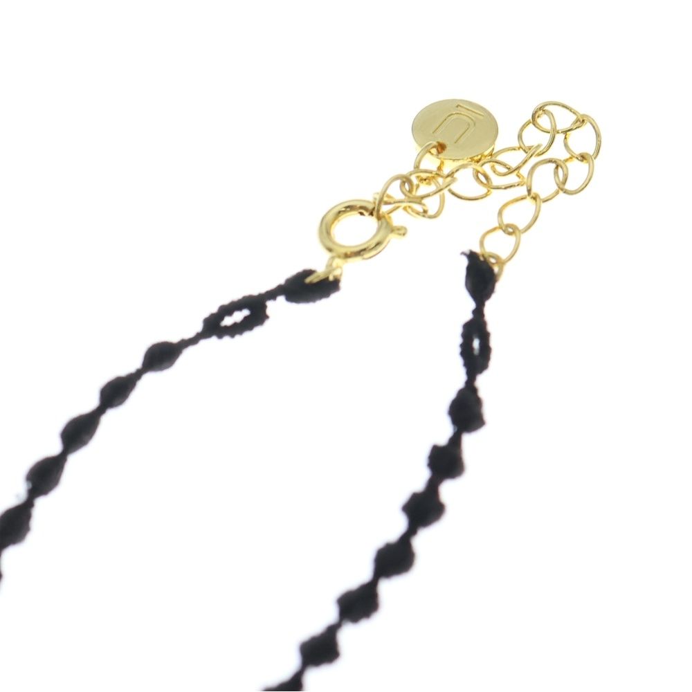 UNDERCOVER (アンダーカバー) ガラス装飾 ブローチネックレス ブラック