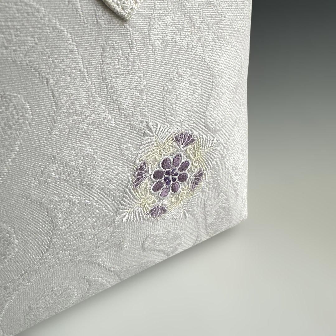 新品未使用 ！！刺繍入り！！京都 西陣 正絹 帯使用 利休バッグ 25125