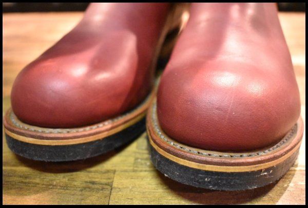  8.5 D PT 99刺繍 レッドウィング 8271 エンジニア 赤茶 オロラセット スチールトゥ プルオン ブーツ redwing FL 446 エンジニアブーツ ブーツ 革靴