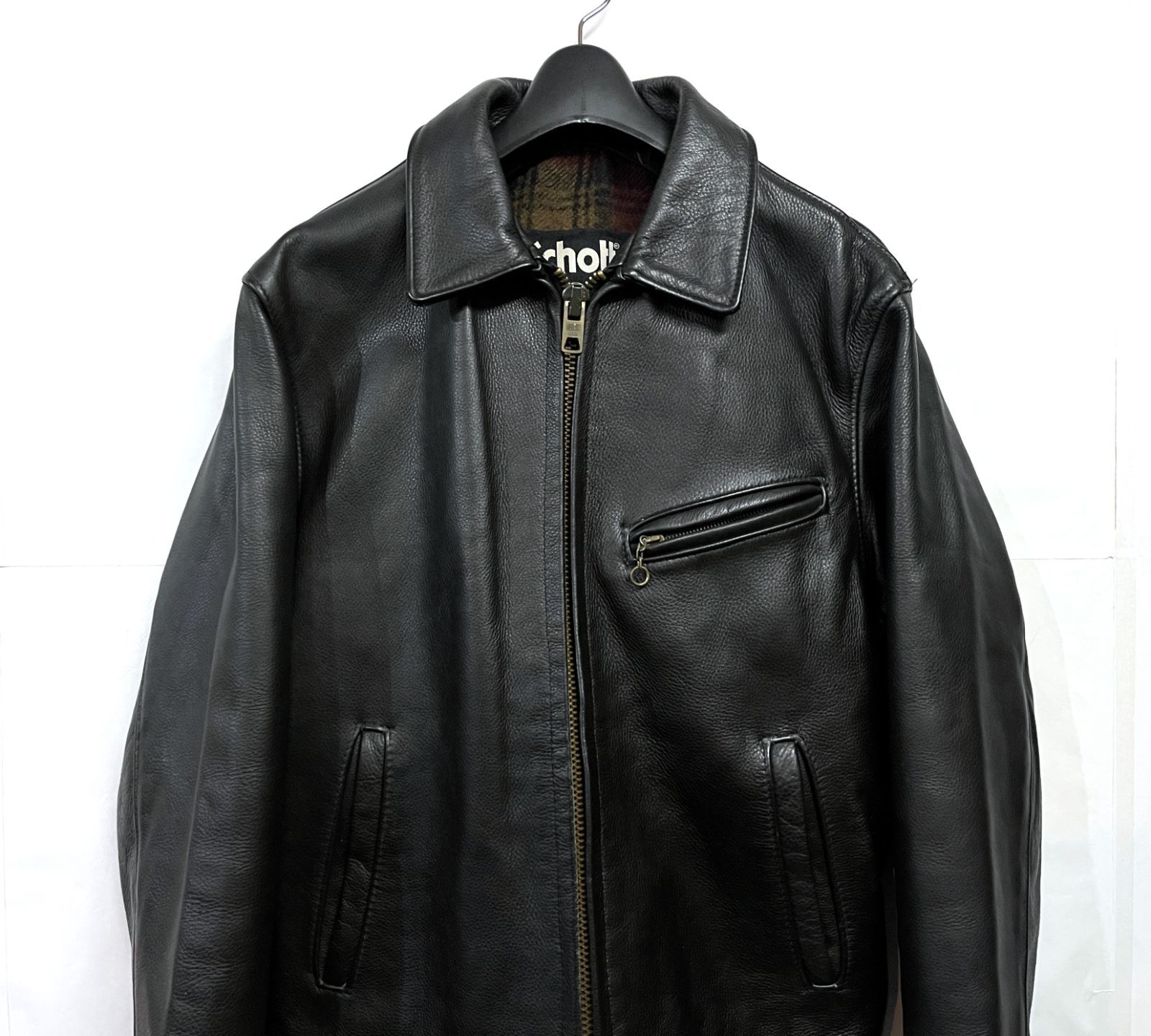 USA製 Schott｜ショット 681 裏地ブランケット レザー シングル