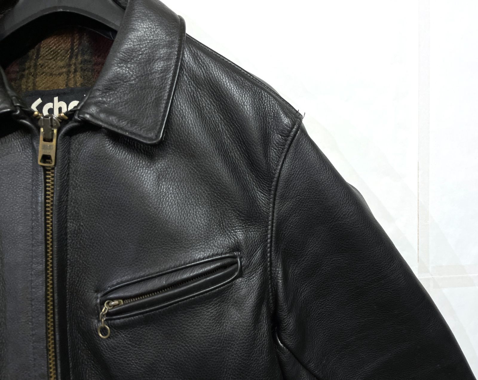 USA製 Schott｜ショット 681 裏地ブランケット レザー シングル