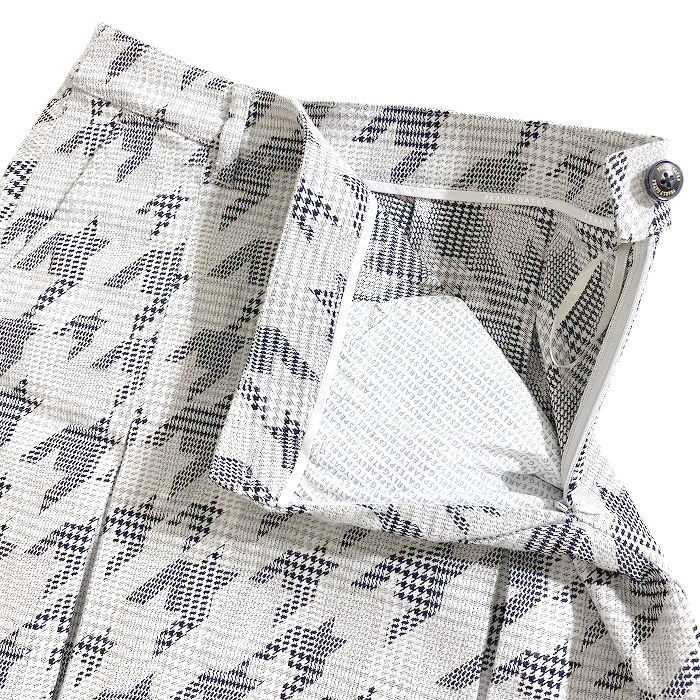 パーリーゲイツ ゴルフ コットン混 起毛 ジャガード グレンチェック柄