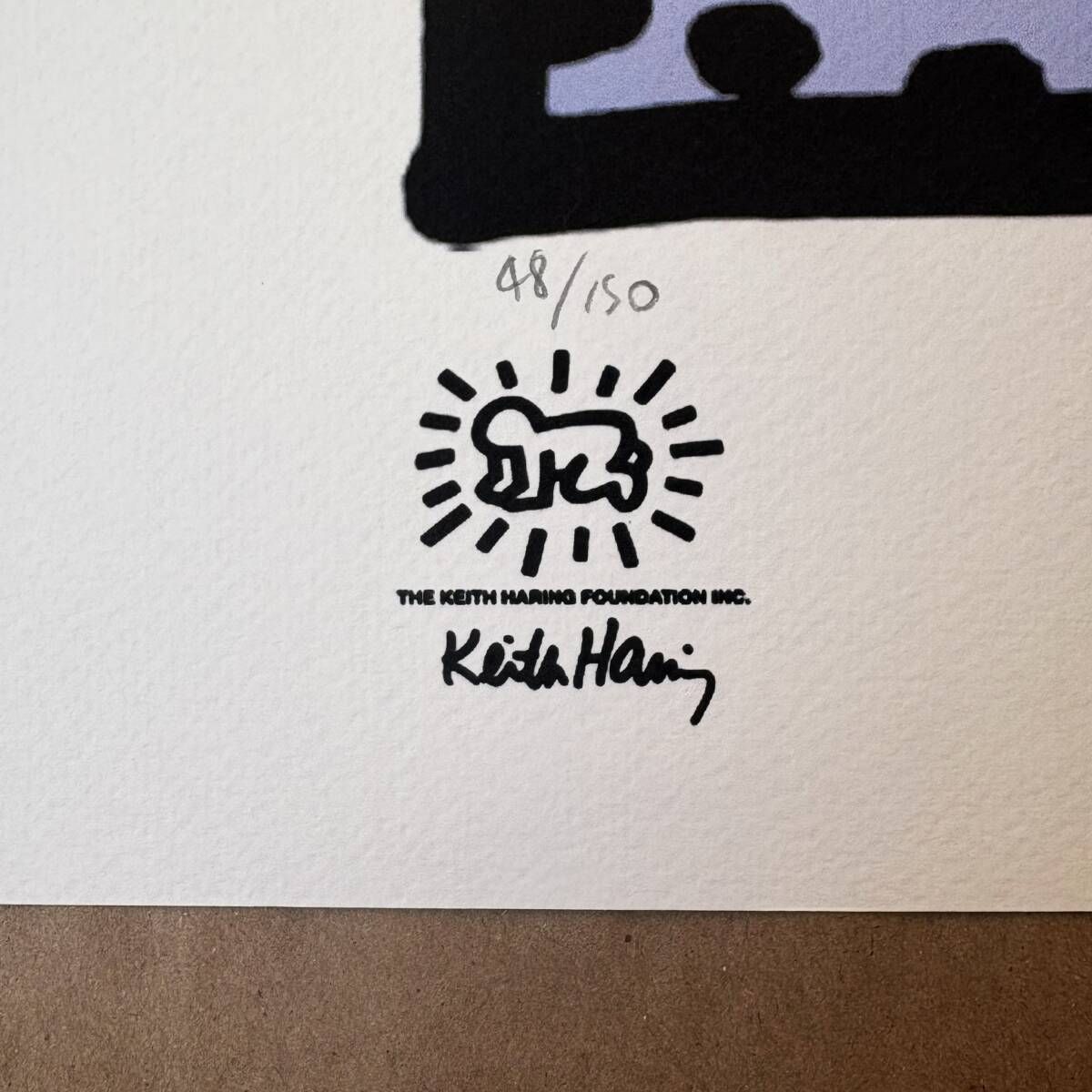 【模写】世界限定150枚 キース・ヘリング リトグラフ 証明書付 サイン入り 150部限定品】Keith Haring（キース・ヘリング）「Best Buddies