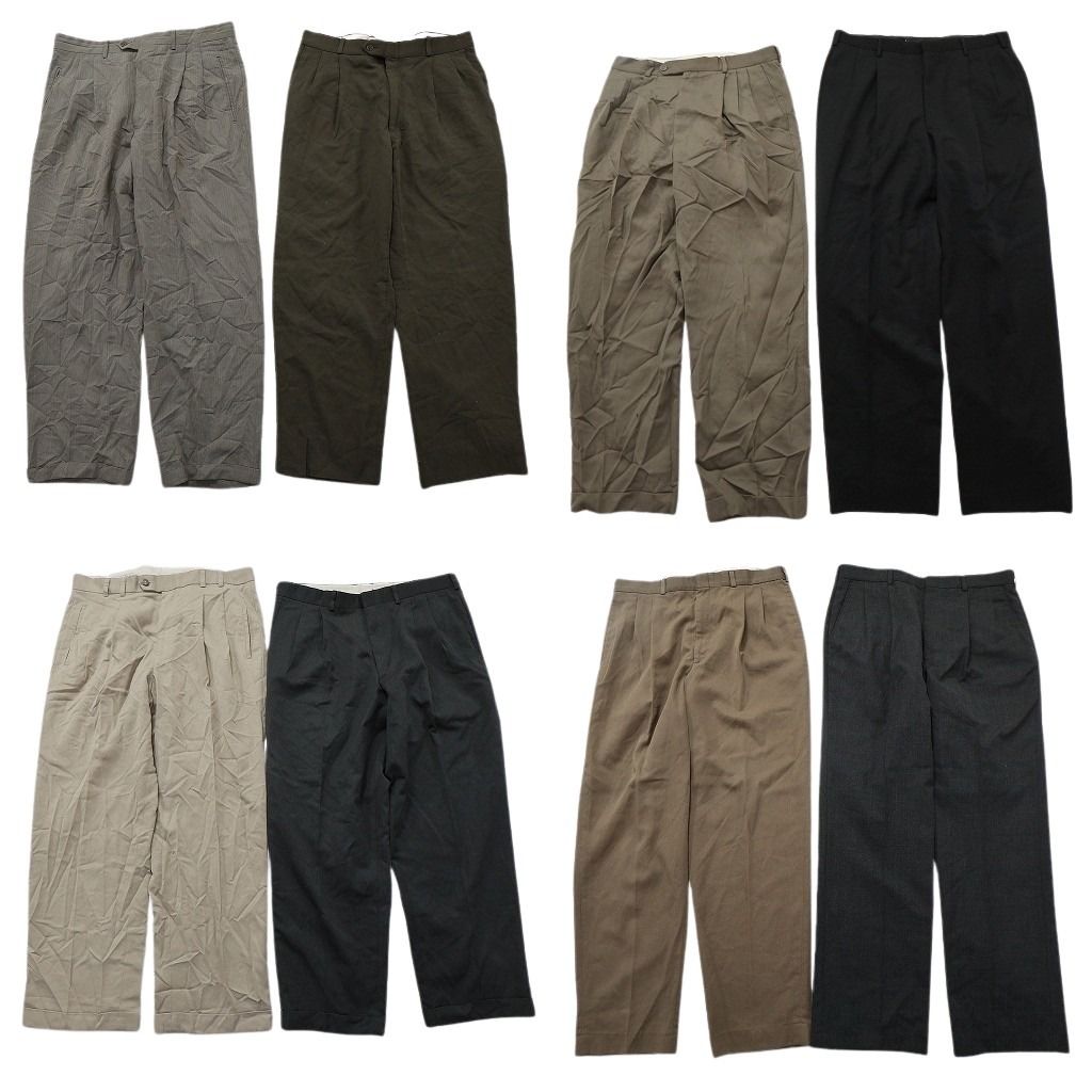 古着卸 まとめ売り スラックス パンツ 8枚セット (メンズ 34 /35