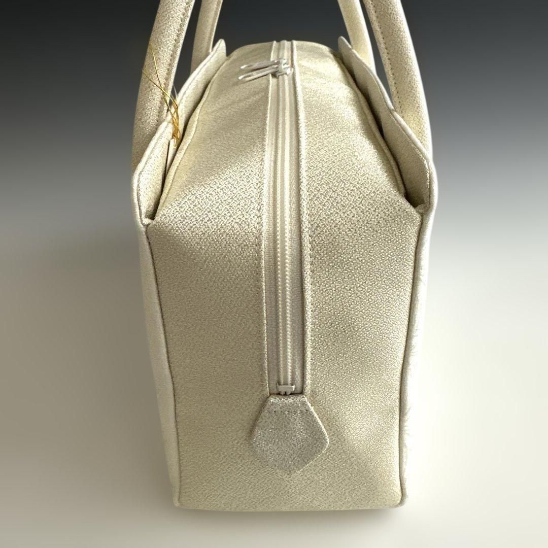 新品未使用 ！！刺繍入り！！京都 西陣 正絹 帯使用 利休バッグ 25122