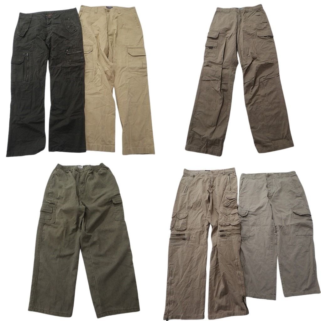 古着卸 まとめ売り カーゴ パンツ 6枚セット (メンズ 32 /34 /3XL