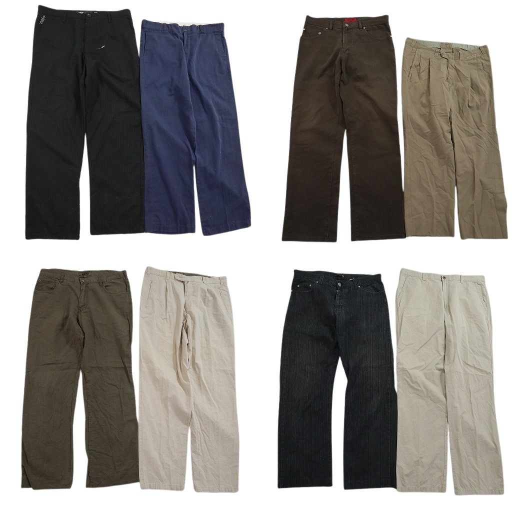 古着卸 まとめ売り パンツ MIX 8枚セット (メンズ 36 ) ストレート