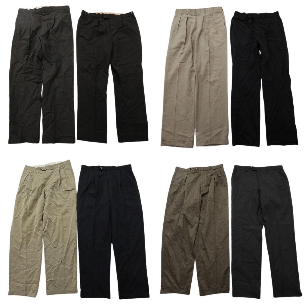 古着卸 まとめ売り スラックス パンツ 8枚セット (メンズ 33 /34