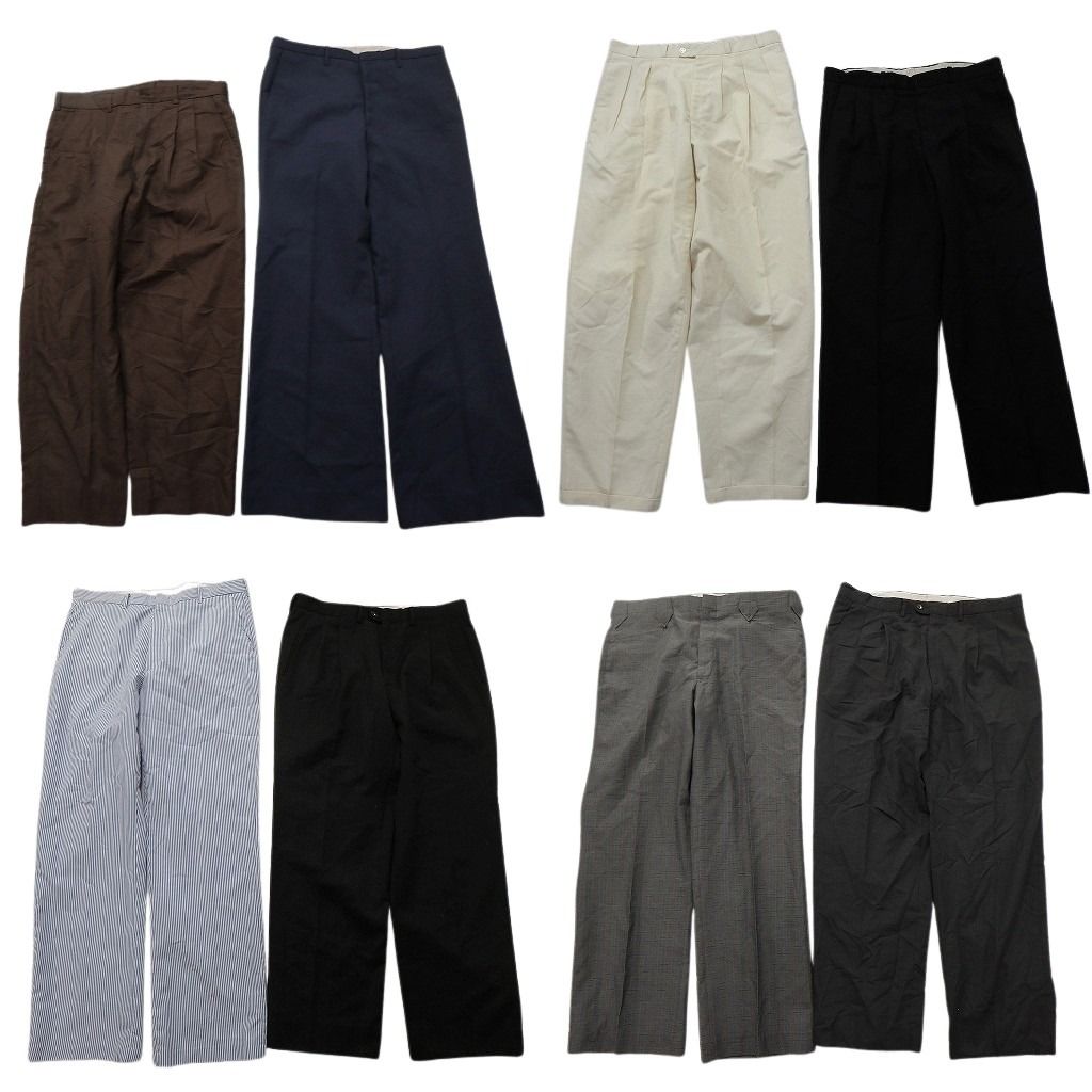 古着卸 まとめ売り スラックス パンツ 8枚セット (メンズ 35 /36