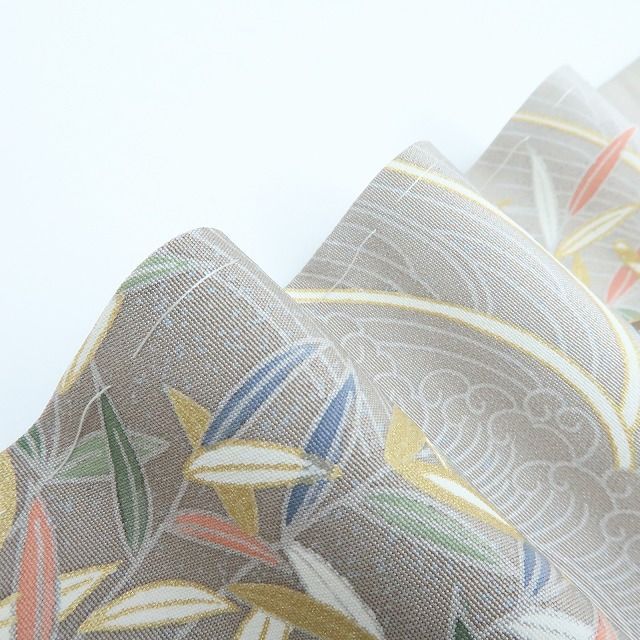 百華 Y 4350 仕付け糸付 手縫い仕立て 松 波 正絹 訪問着 着物