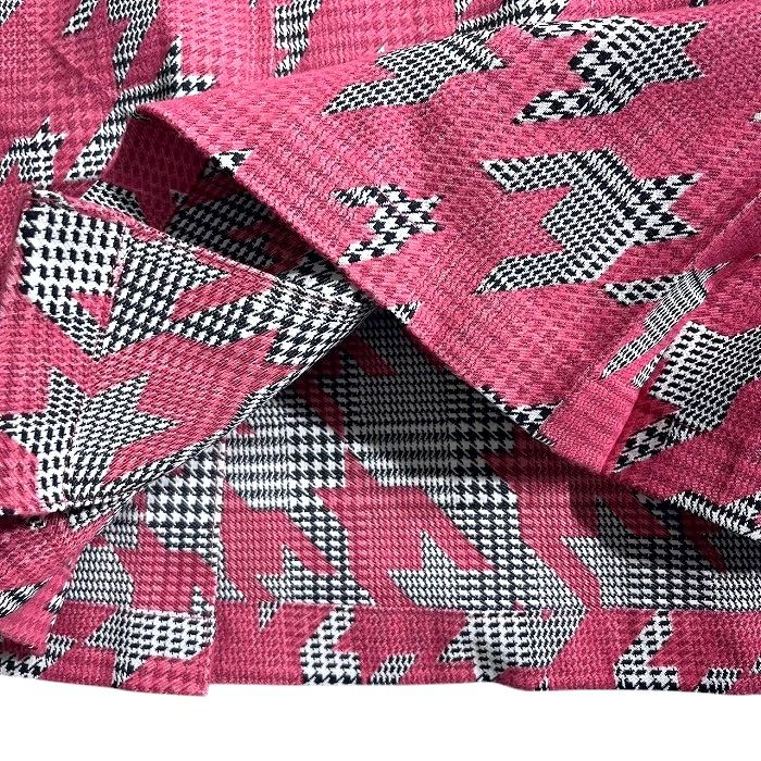 パーリーゲイツ ゴルフ コットン混 起毛 ジャガード グレンチェック柄