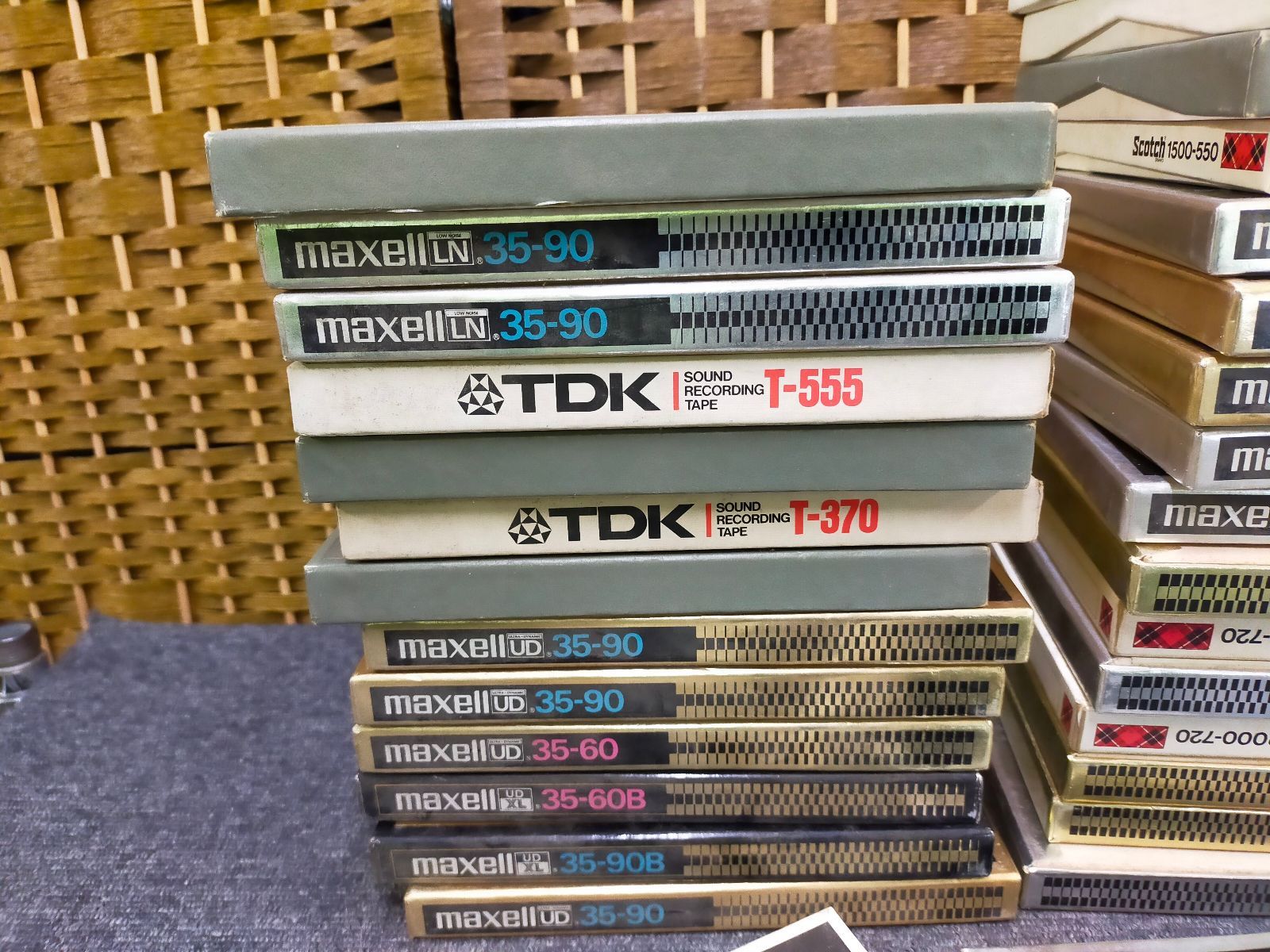  F 01- -99-A 37 オープンリールテープ 46本セット TDK maxell Scotch 収録済 クラシック NHK FM 放送録音 その他 録音用メディア