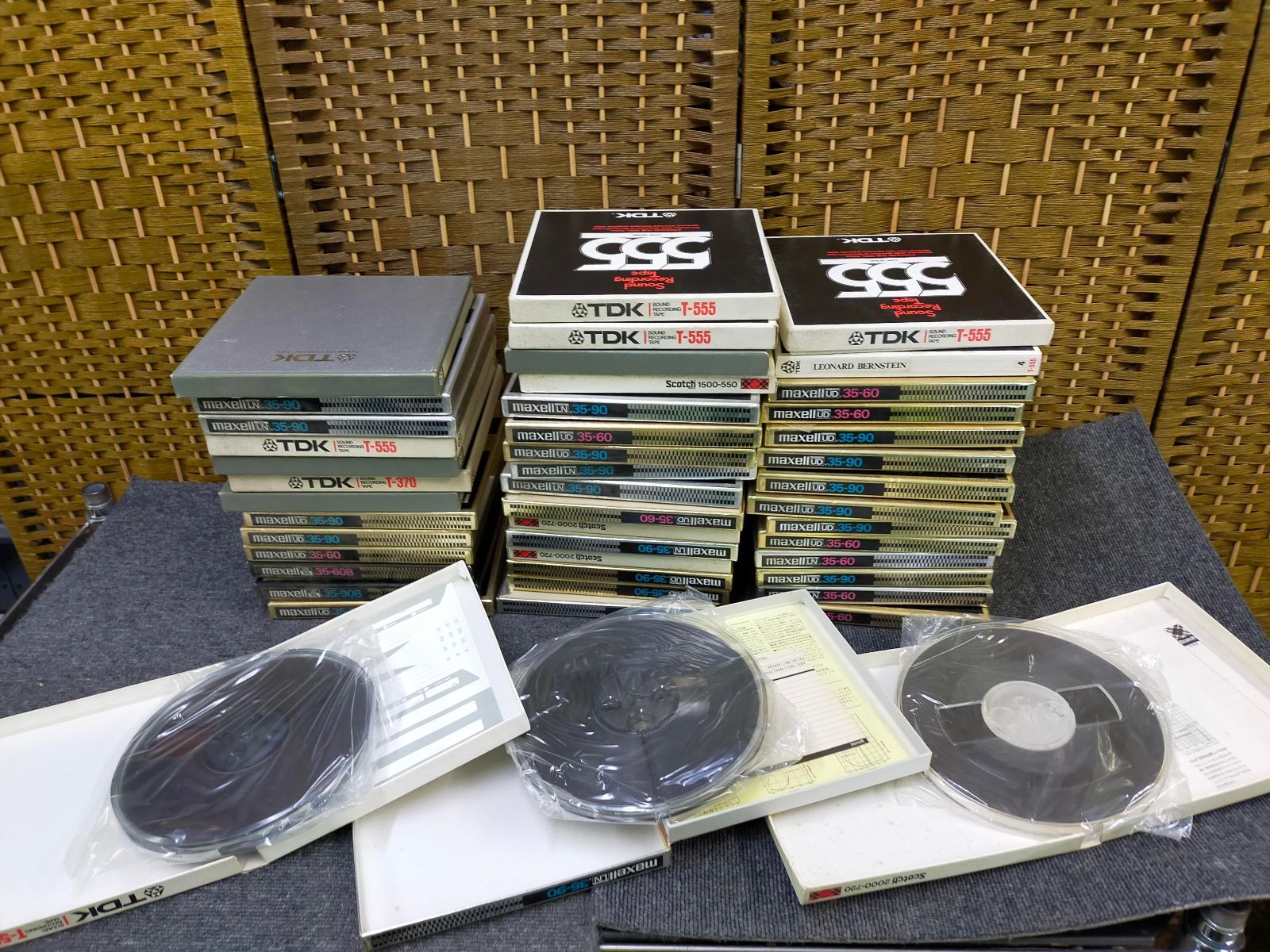 F 01- -99-A 37 オープンリールテープ 46本セット TDK maxell Scotch 収録済 クラシック NHK FM 放送録音