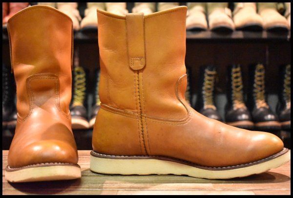 9 E 12年 レッドウィング 9866 ゴールドラセット ペコス 茶 プルオン クッションソール ブーツ redwing pecos FL 459