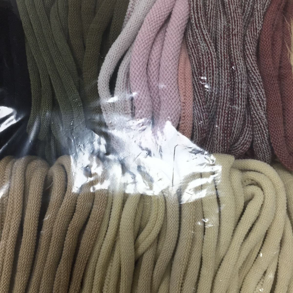 靴下わっか 素材 靴下はぎれ 8色セット コースター 鍋敷き 色々編め