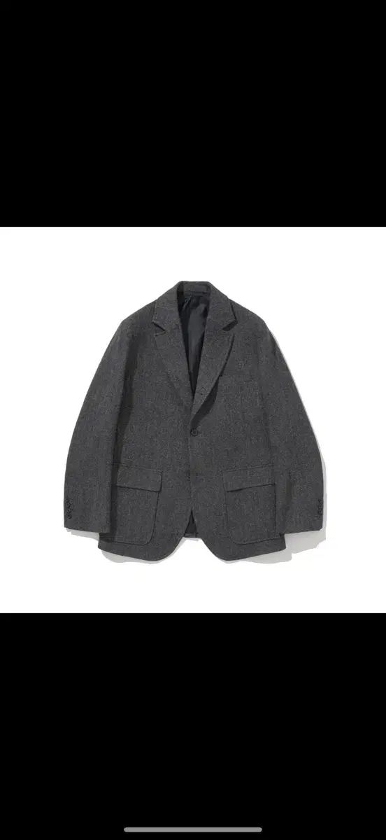 リーネック グレー ヘリンボーン ブレーザー ジャケット