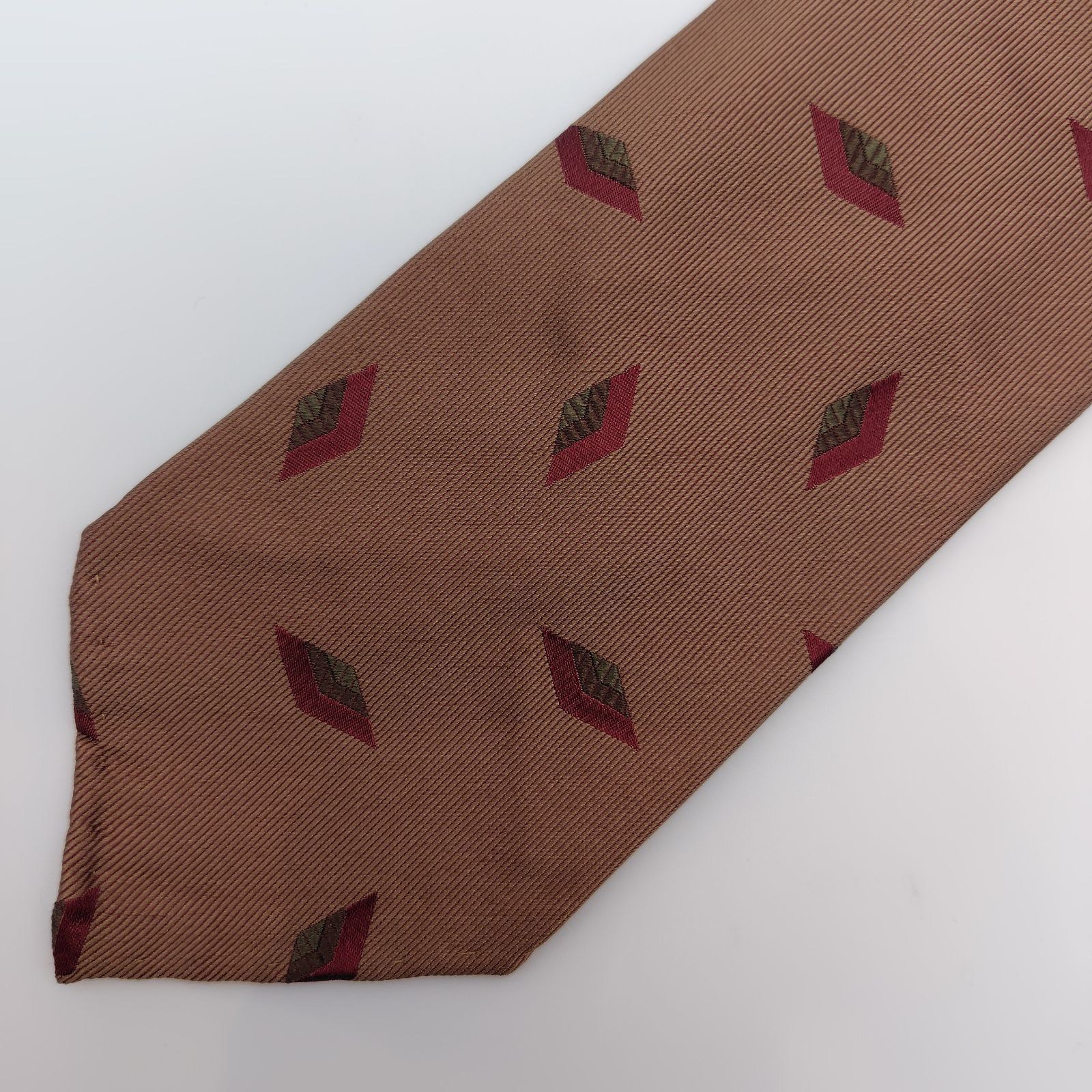 新品同様品　TIE YOUR TIE ブラウン ネクタイ　セッテピエゲ タイユアタイ】TIE YOUR TIE セッテピエゲネクタイ（無地ブラウン