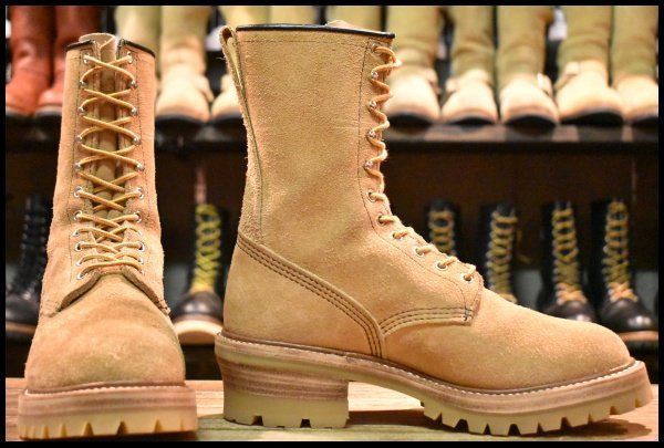 8.5 D 19年 カスタム レッドウィング 9211 スエード ロガー タンブルハイドラフアウト ベージュ ブーツ redwing FL 464