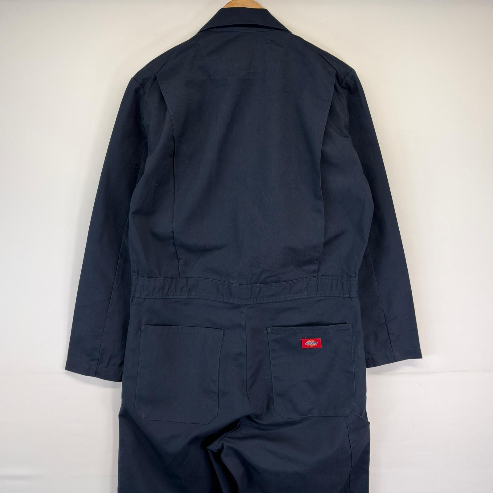 古着 ディッキーズ Dickies 長袖つなぎ ダック オールインワン 中綿 ワーク 大きいサイズ ロング ワンポイントロゴ XL TALL  ブラウン 古着 ディッキーズ Dickies 長袖つなぎ ワンポイントロゴ ワーク