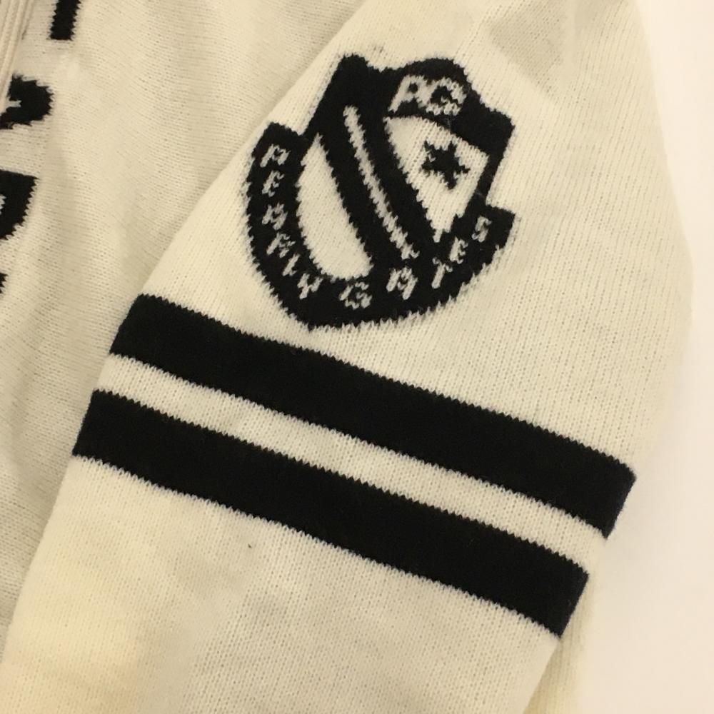 極美品 パーリーゲイツ ニットジャケット ワッフル ホワイト系 ゴルフウェア 4 極美品 パーリーゲイツ ニットジャケット ワッフル ホワイト系 ゴルフ