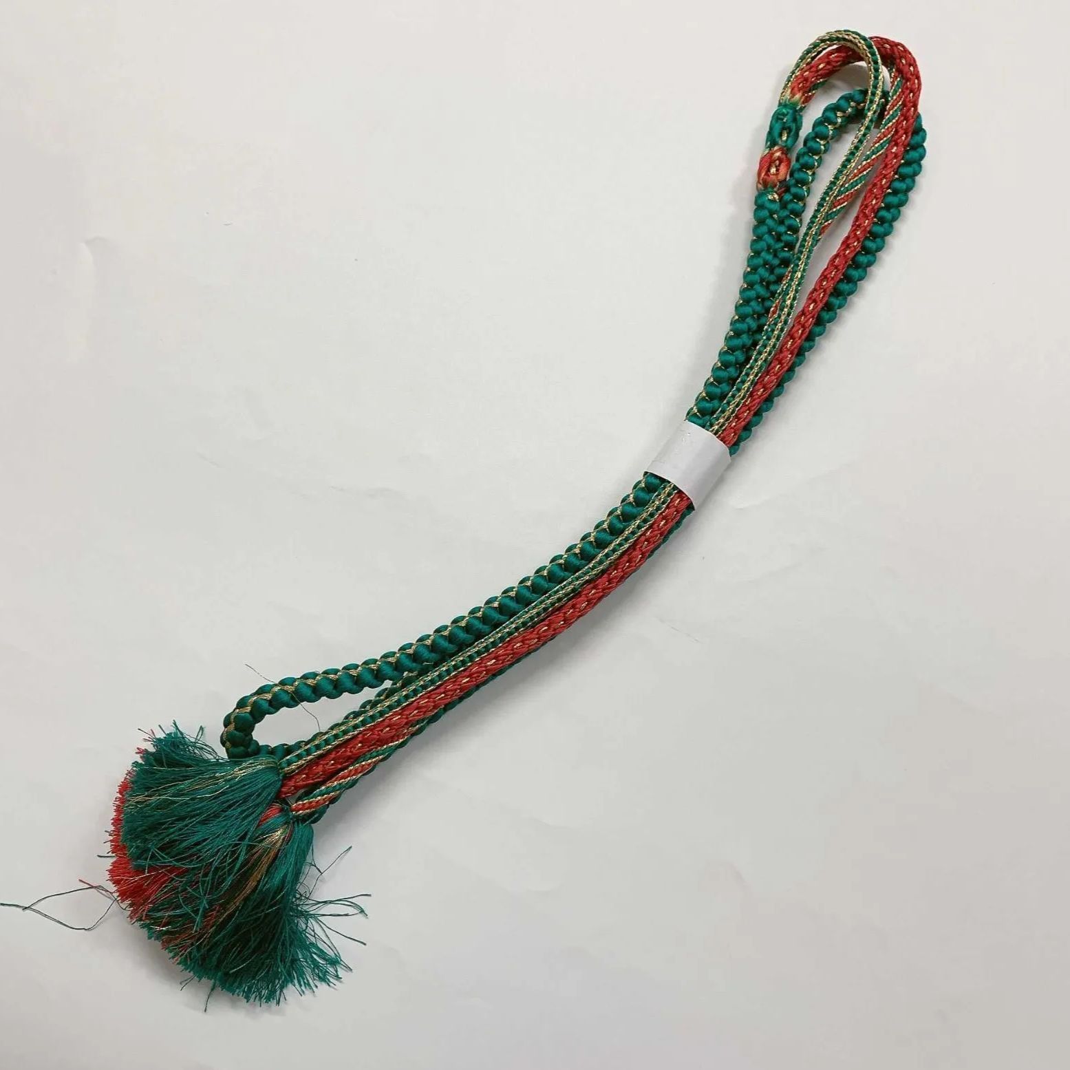 6537］帯締め 帯揚げ セット 青海波文様 絞り 金糸 正絹 着物 帯絞め