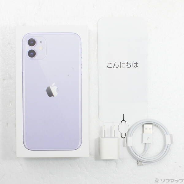  〔 品〕 iPhone 11 64 GB パープル MWLX 2 J A SIMフリー 262 スマートフォン本体 スマートフォン 携帯電話