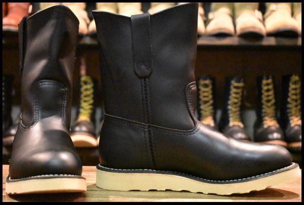 6.5 E ♥ 16年 レッドウィング 8169 ペコス 黒 ブラッククローム クッションソール プルオン ブーツ redwing pecos FL 466
