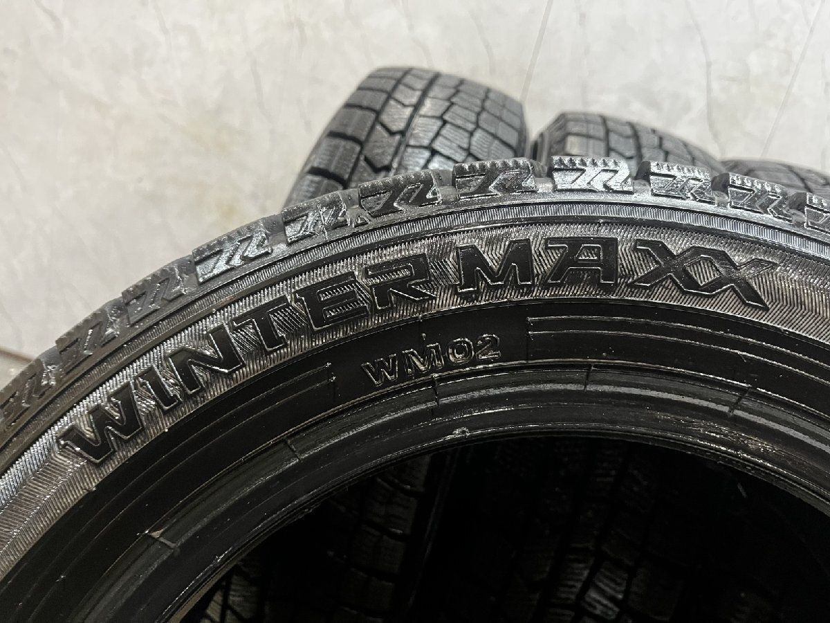 DUNLOP WINTER MAXX WM02 155/65R14 14インチ スタッドレス 4本 20～24年製 バリ溝 ワゴンR ステラ N-BOX タント スペーシア等　(MTN758)クレジットカード QRコード決済可能 DUNLOP WINTER MAXX WM02 155/65R14 14インチ スタッドレス 4本 20～24