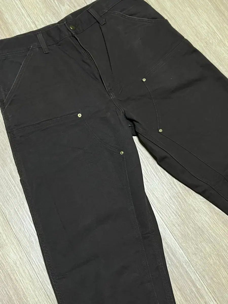 カーハート wip ダブルニー パンツ タバコ リジット ダークブラウン