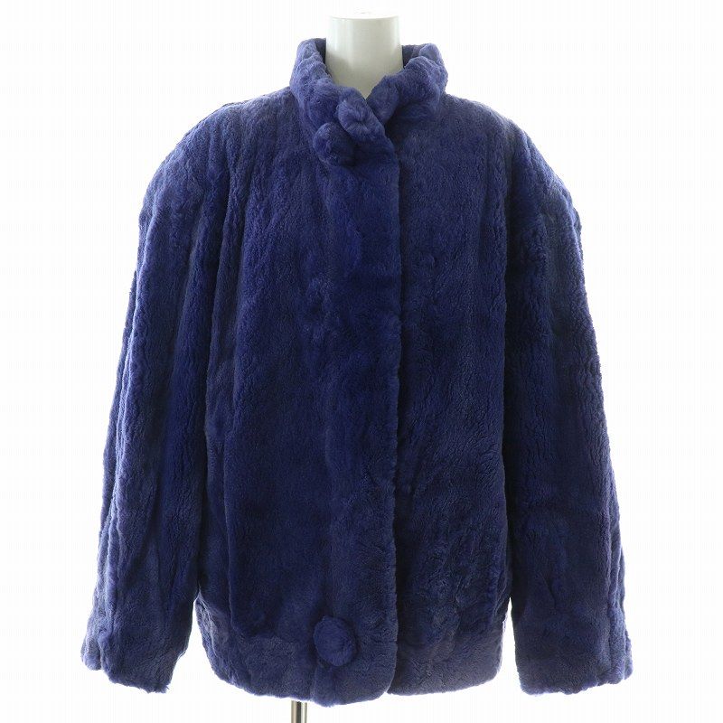 【中古】ノーブランド 毛皮コート シェアードミンクファー 染め 染色 ショート 総裏地 紫 ノーブランド 毛皮コート シェアードミンクファー 染め 染色 ショート