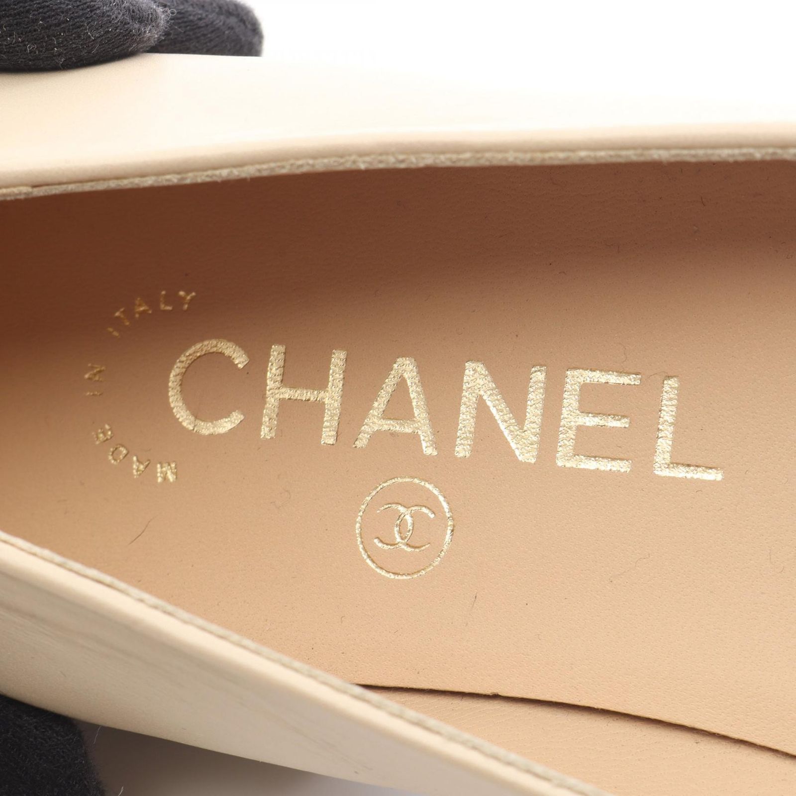 シャネル CHANEL パンプス カメリア ココマーク レザー シューズ