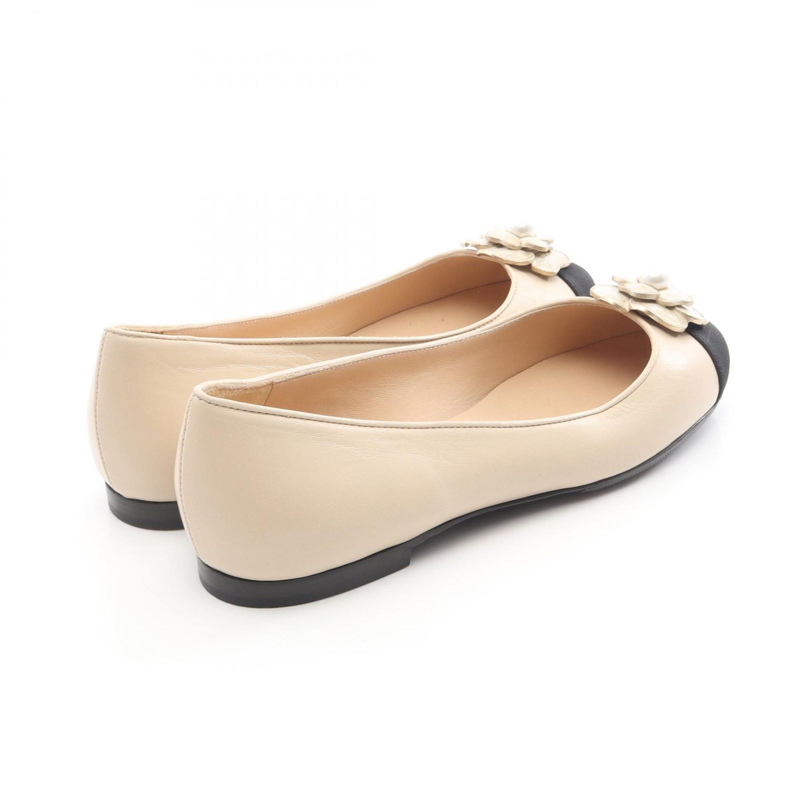 シャネル CHANEL パンプス カメリア ココマーク レザー シューズ