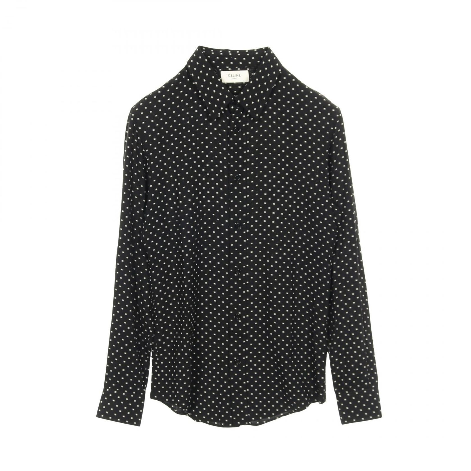 セリーヌ CELINE トリオンフ ルーズ レーヨン シャツ メンズ A