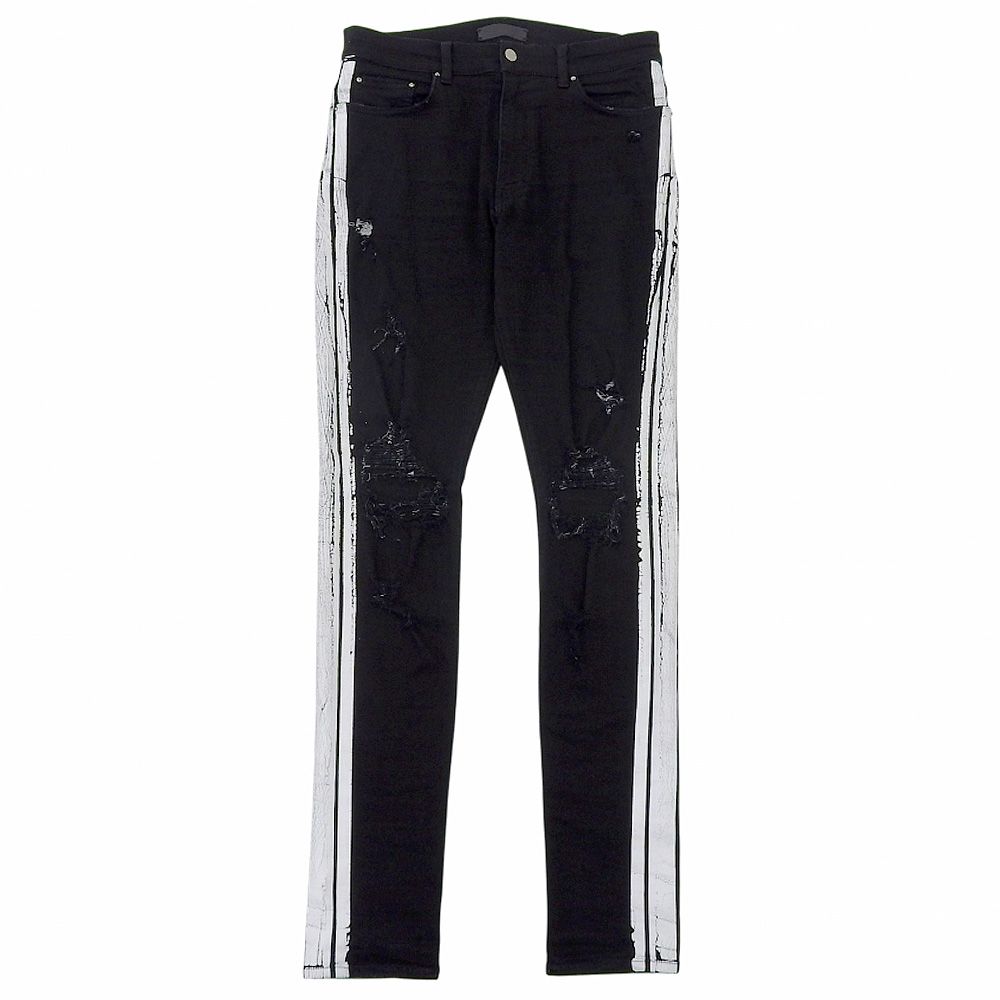 AMIRI アミリ ダメージ加工 サイドライン スキニー デニムパンツ
