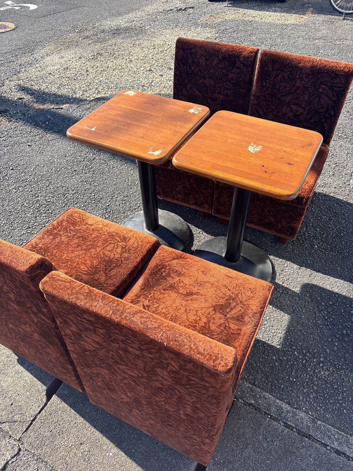 発送不可 昭和レトロ ボックスシート-テーブル