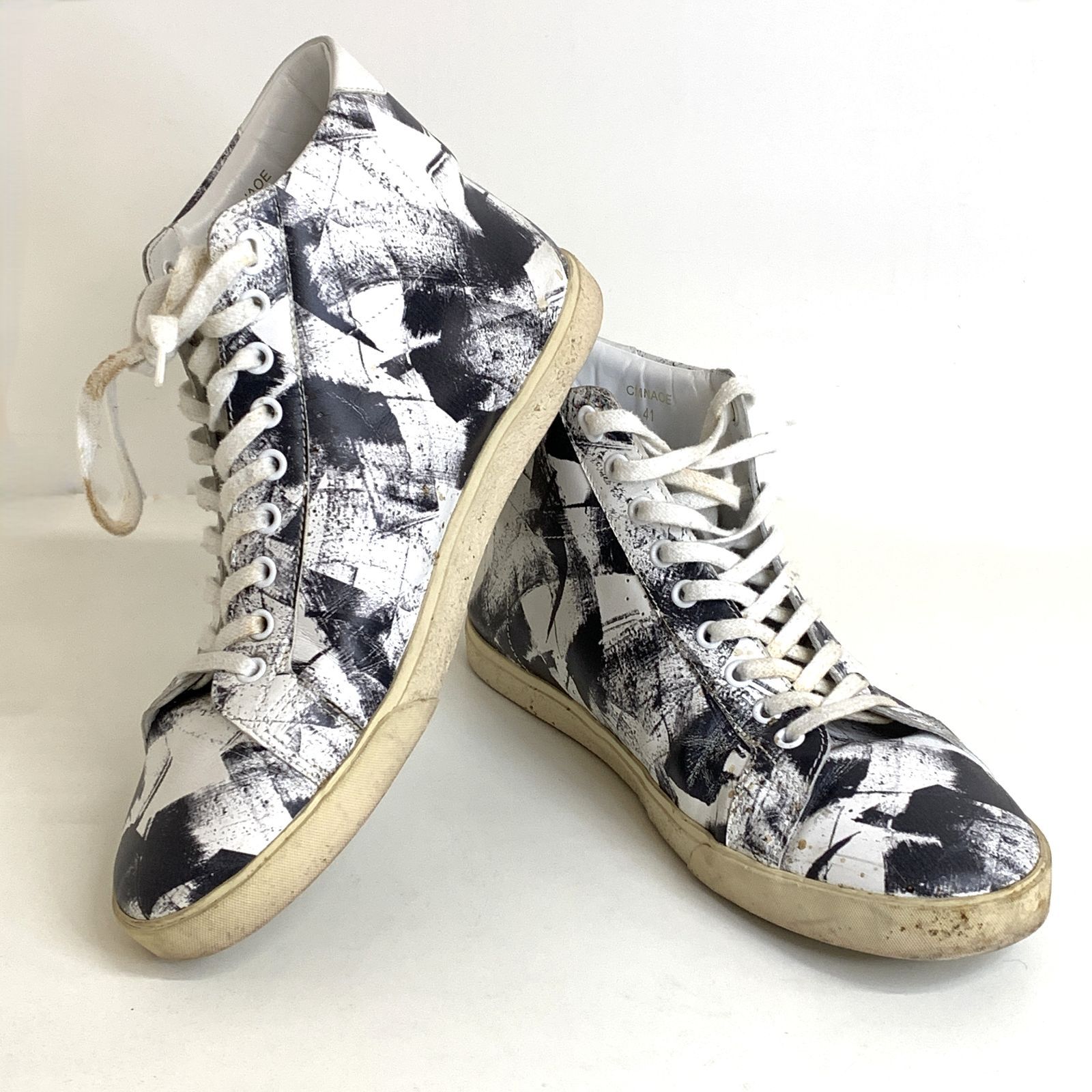  品 CELINE CMNAOE TR 01 M 総柄 ハイカットスニーカー サイズ表記 41 セリーヌ スニーカー GT スニーカー 靴