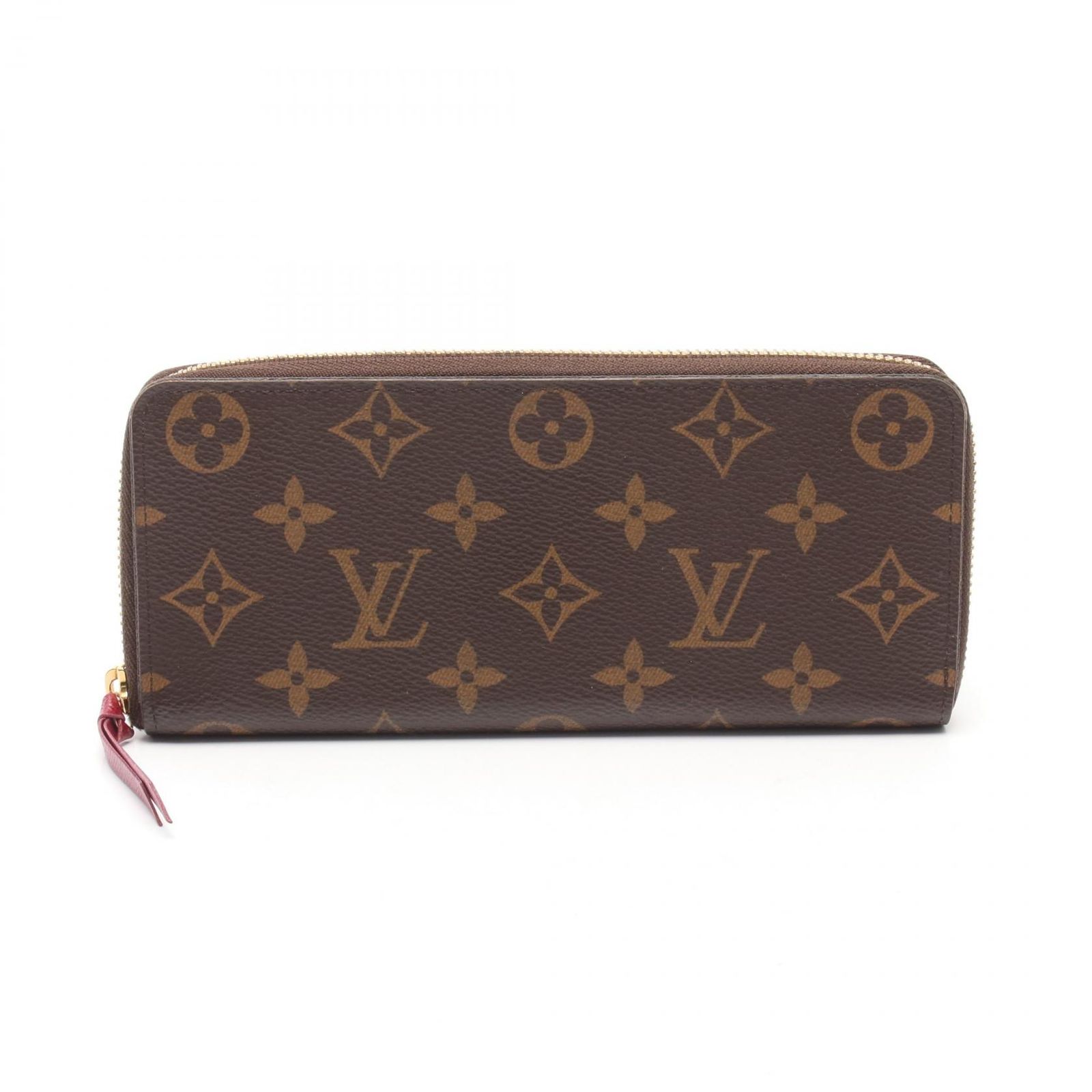 ルイ ヴィトン LOUIS VUITTON ラウンド長財布 ポルトフォイユ クレマンス M 60742 フューシャ レザー レディース A